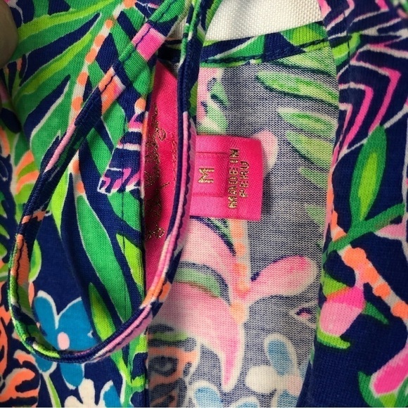 Lilly Pulitzer Margot Borealis Blue How You Like Me Prowl Shift Mini Dress M - Picture 6 of 6